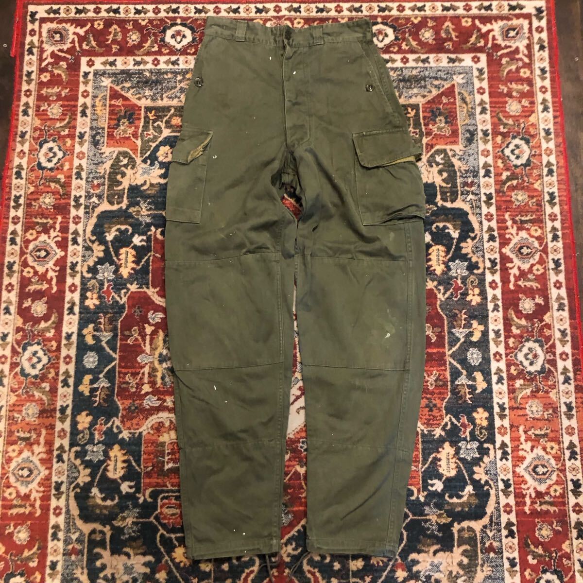 60s French Army M64 フランス軍 実物 フレンチ アーミー カーゴ フィールドパンツ ミリタリー ユーロ M52 M-64 ヴィンテージ S 76L表記拍卖