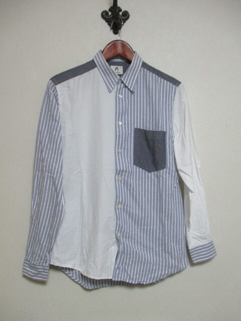 PAULSMITH ポールスミス バイカラー長袖シャツ(USED)50725②si拍卖