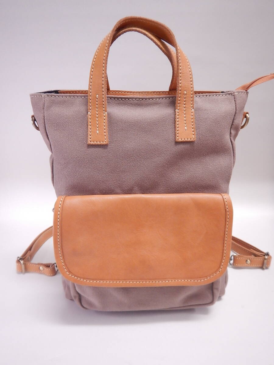 美品■PEPAKSPEAK ピークスピーク 3way バックパック リュック トートバッグ ハンドバッグ ショルダーバッグ レザー 本革■拍卖