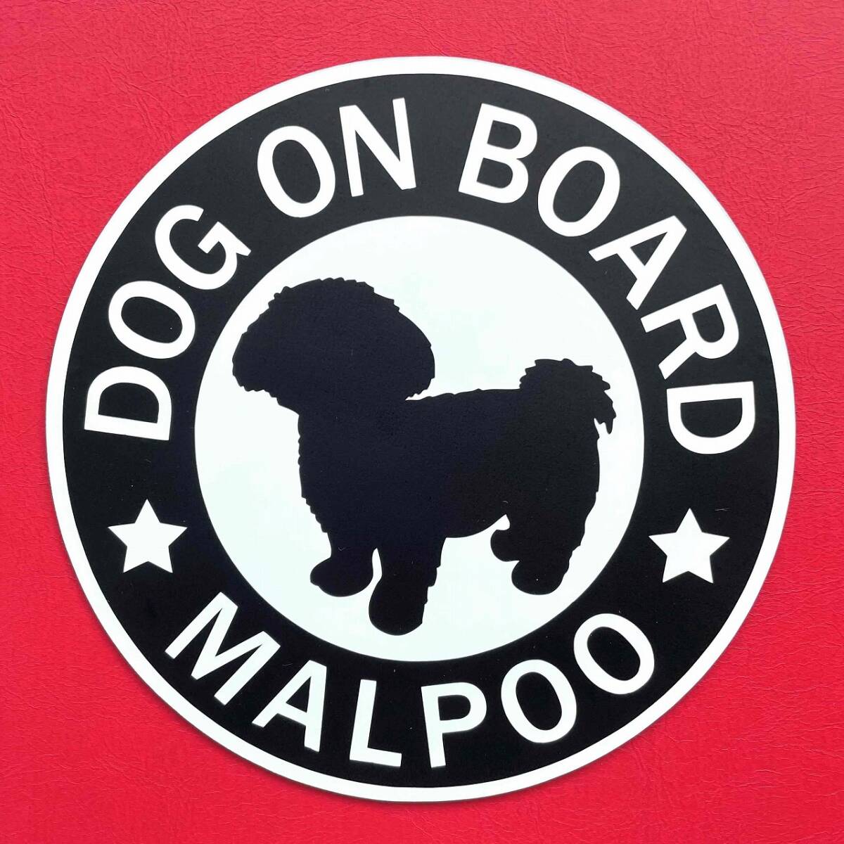 犬(マルプー BK )マグネット ステッカー 防水 車用【匿名配送】拍卖