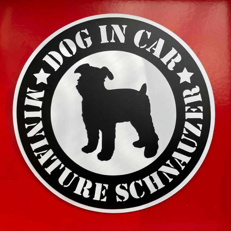 犬(ミニチュアシュナウザー BK )マグネット ステッカー 防水 車用【匿名配送】拍卖