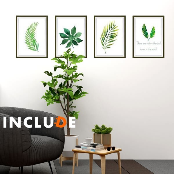 ウォールステッカー フェニックスロベレニー ヤシ セローム モンステラ 葉 リーフ 大きい葉 4枚セット ウォールアート トリッ拍卖