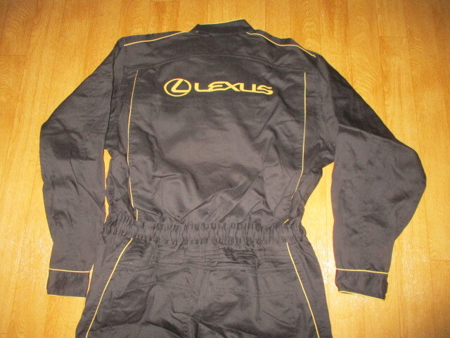 トヨタ自動車・レクサス 黒金系 ビンテージ 作業ツナギ 冬 未使用 サイズLL デッドストック TRDトヨペットジャケット・スーパーGT拍卖