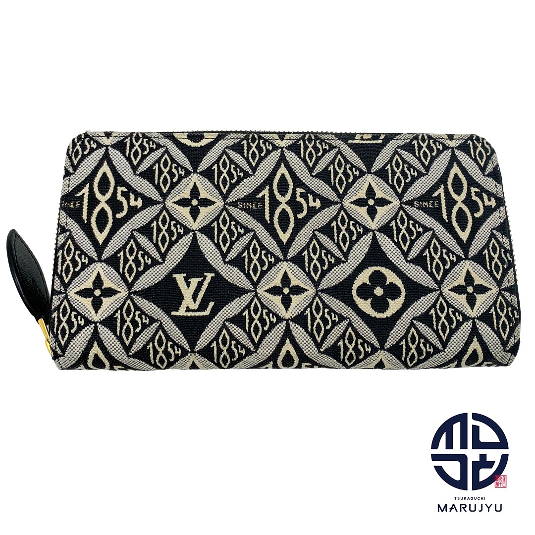 LOUIS VUITTON ルイヴィトン SINCE1954 モノグラムパターン 黒白 モノグラム・ジャガード ジッピーウォレット M80324 長財布 サイフ拍卖