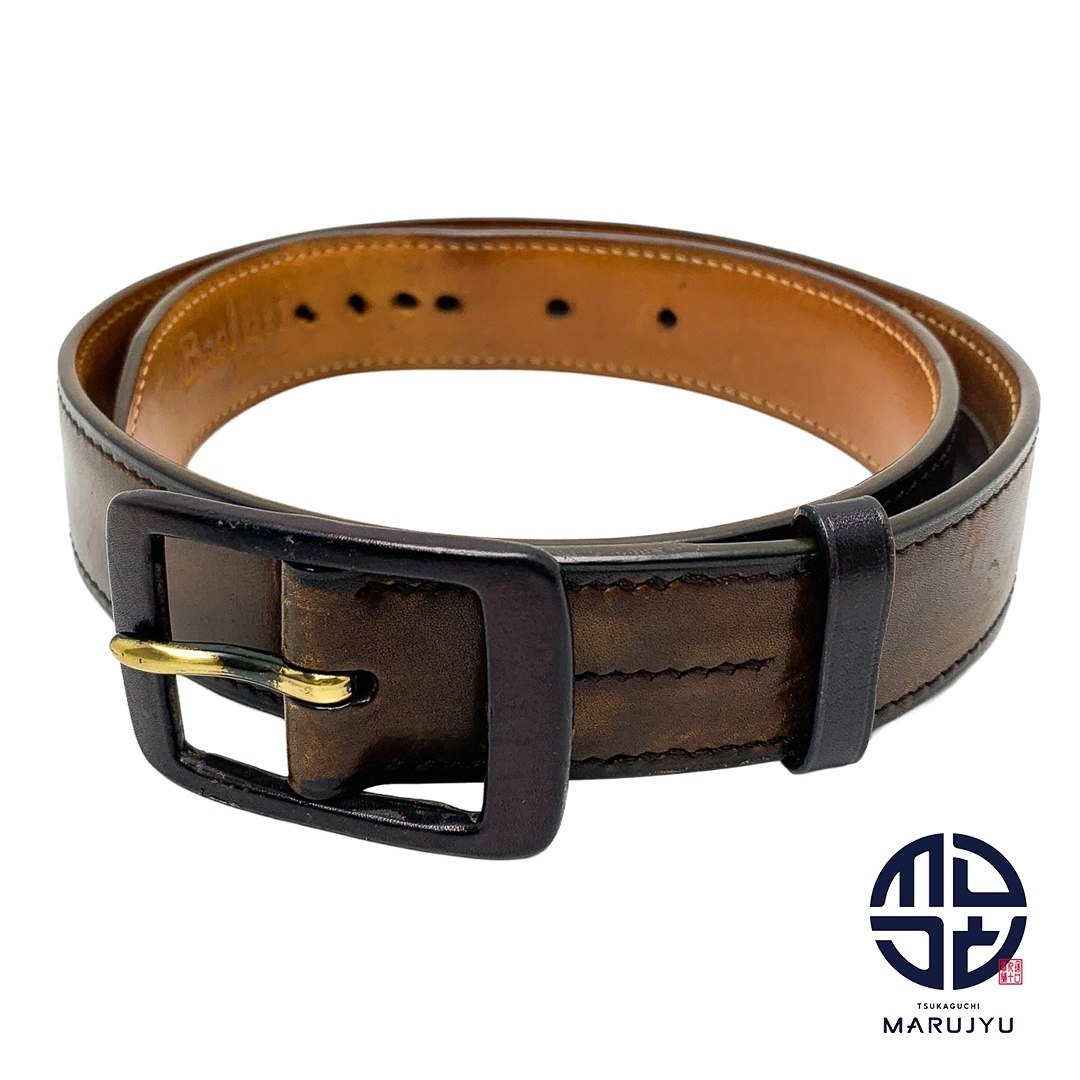 BERLUTI Berluti ベルルッティ ブラウン系 茶 レザー ベルト ファッション 小物 ブランド拍卖