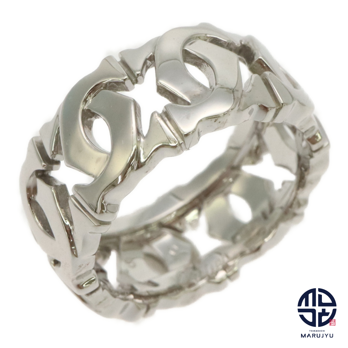 Cartier カルティエ 750WG 18金ホワイトゴールド K18 アントルラセ リング 指輪 #50 ジュエリー アクセサリー拍卖