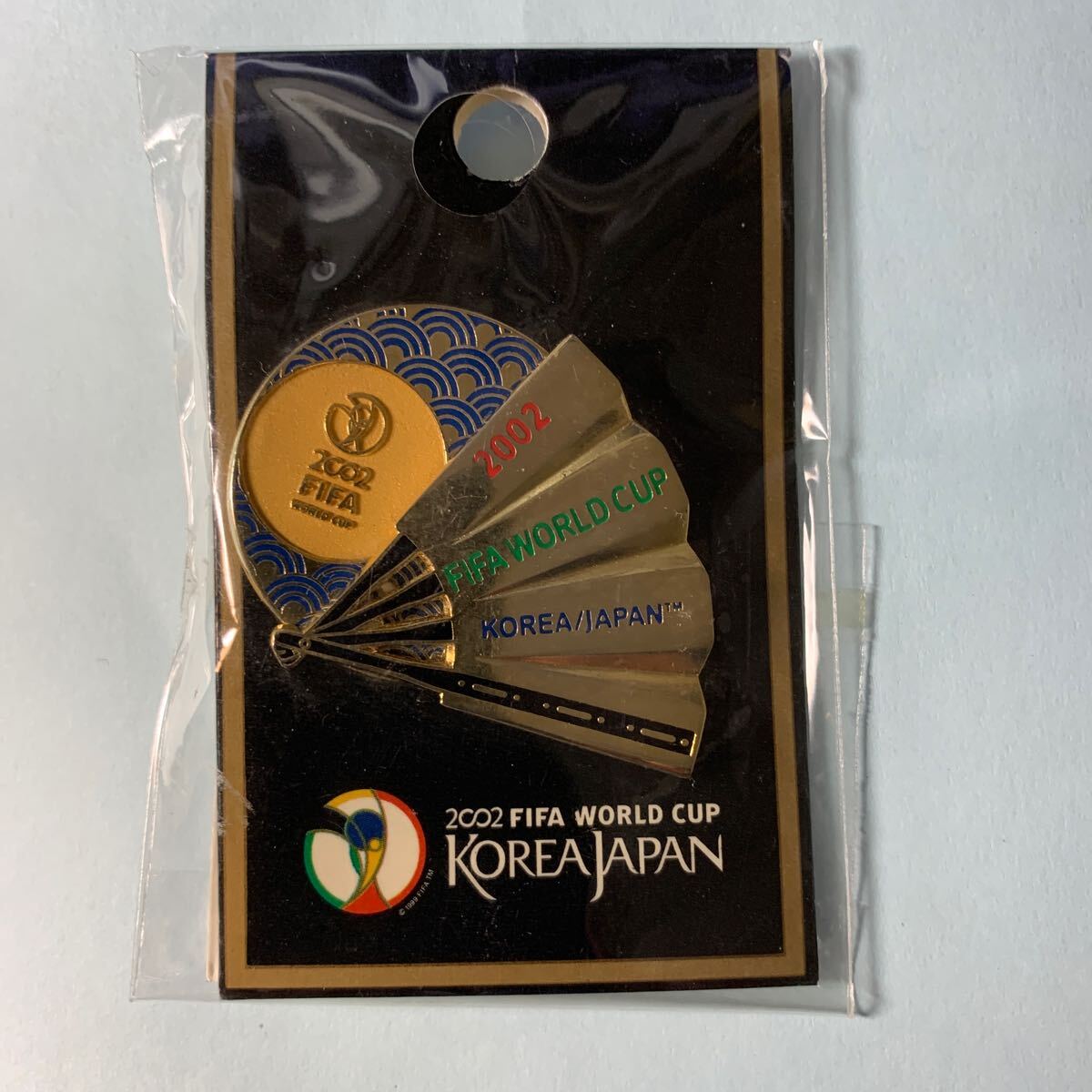 FIFA 2002 ワールドカップ 日韓 ピンバッジ バッチ サッカー 扇 日本 韓国 W杯 和風 伝統 拍卖