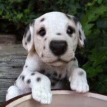 犬の置物 ダルメシアン ハンギングドッグ T14207 いぬ イヌ 動物 オーナメント ガーデン オブジェ リアル ガーデニング拍卖