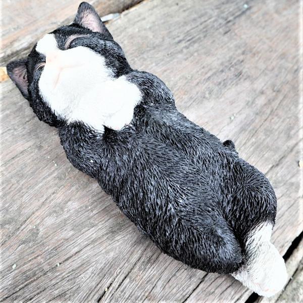 猫の置物 八割れ ごろ寝猫 N13888 キャット ガーデンオブジェ CAT 動物 オーナメント ネコ 雑貨 ガーデン オブジェ拍卖