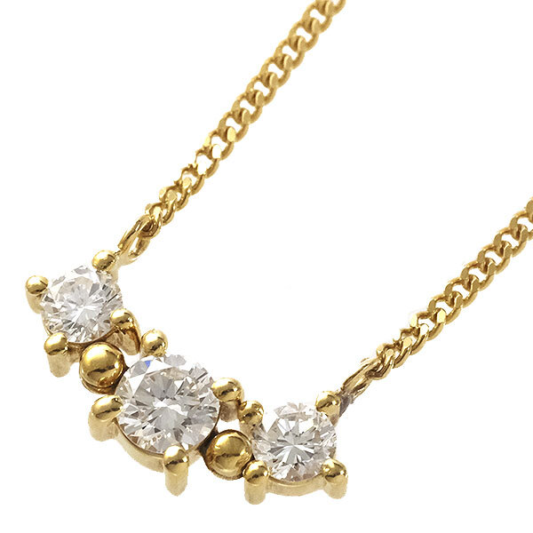 送料無料 本物 ダイヤモンドネックレス K18YGイエローゴールド ダイヤ0.40ct ペンダント レディースアクセサリー おしゃれ 上品 キラキラ拍卖