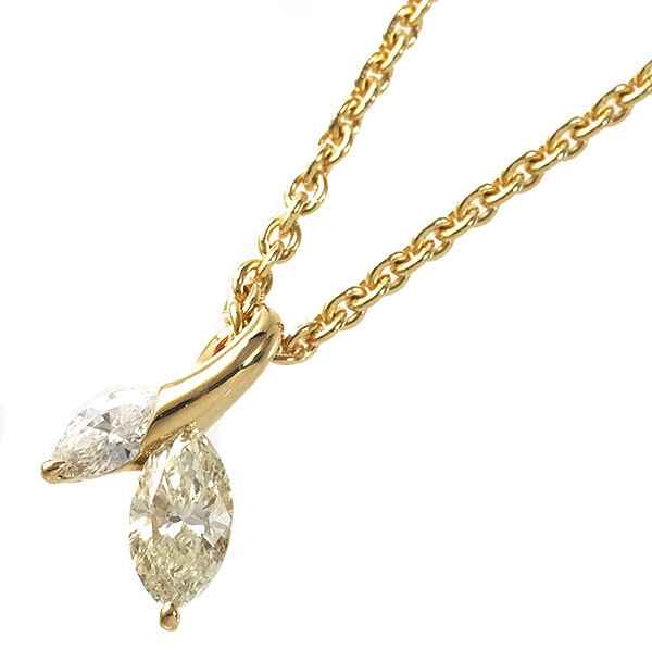 送料無料 本物 ダイヤモンドネックレス K18YGイエローゴールド ダイヤ0.52ct ペンダント レディースアクセサリー 上品 シンプル おしゃれ拍卖