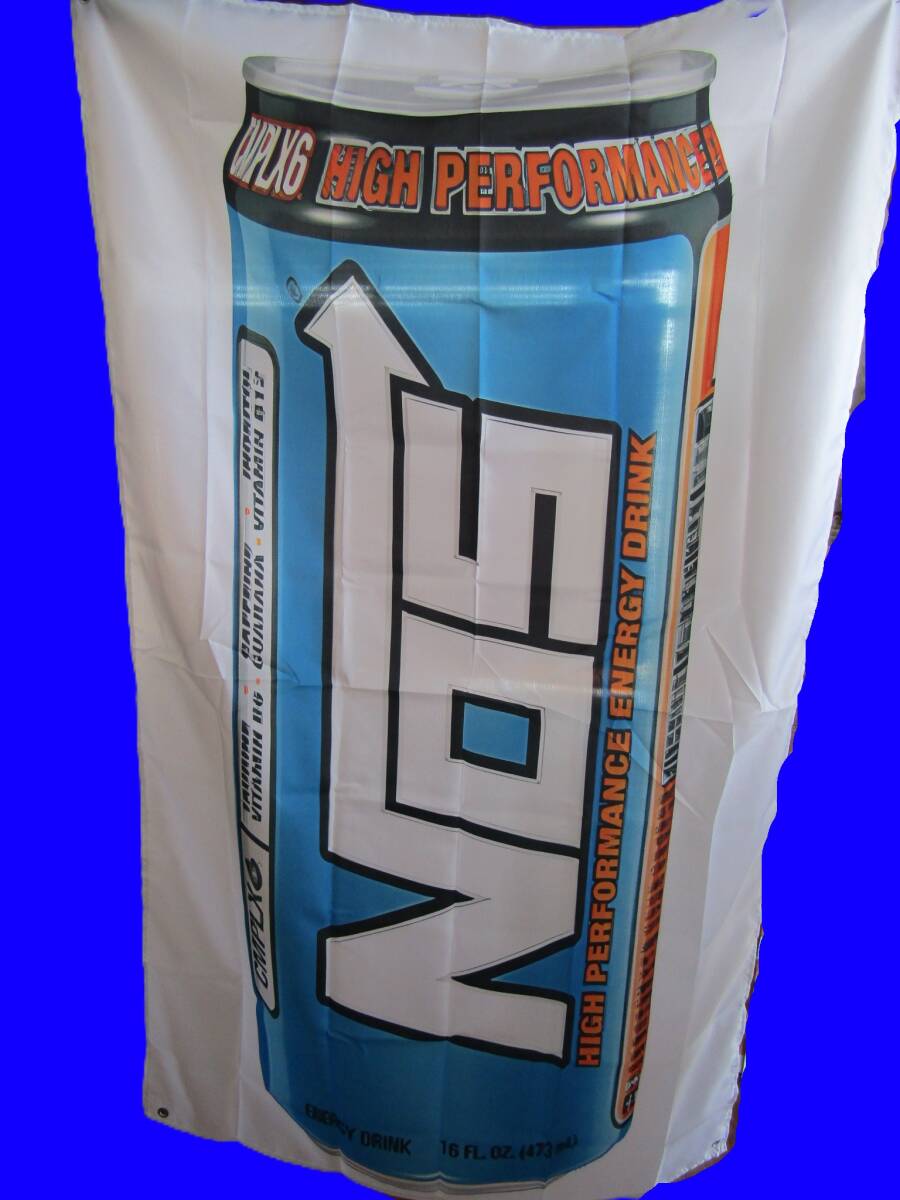 ★彡 NOS ENERGY DRINK 検索)ニトロ ノス フラッグ バナー 約150×約90cm タペストリー 旗 ガレージ 装飾 エナジード リンク ワイスピ 拍卖