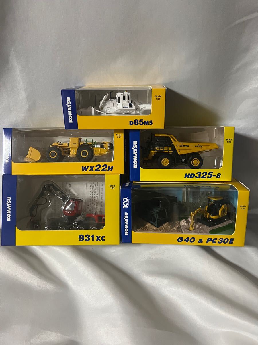 5台まとめて■小松製作所 コマツ 株主優待 オリジナルミニチュア HD325-8 D85ms GP40&PC30 WX22H 931xc 他 非売品拍卖