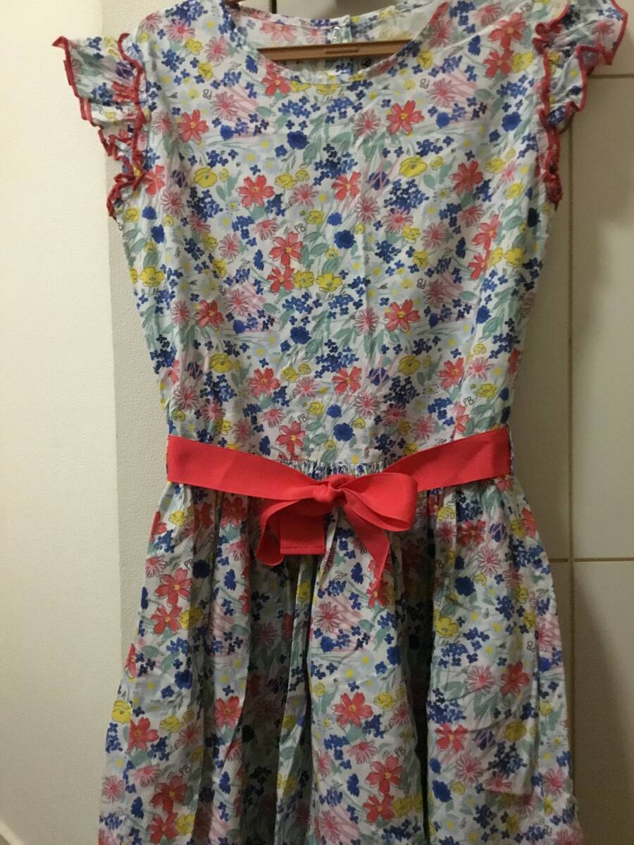 Petit Bateau 【中古】 152cm 12歳 フラワープリント ワンピース拍卖