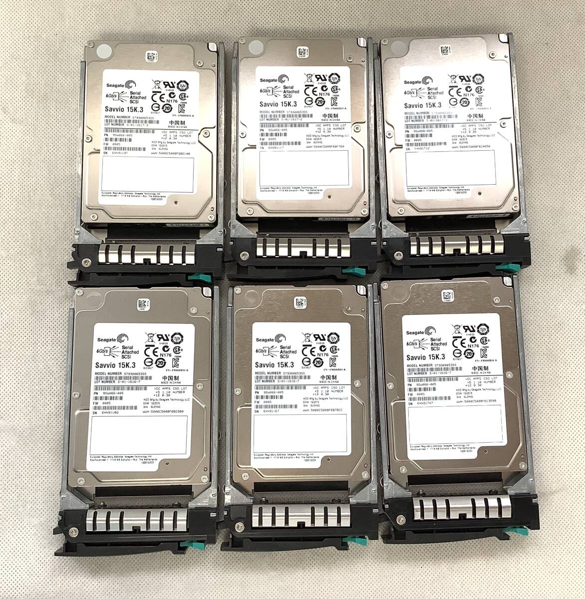 S7052135 HGST 300GB SAS 15K 2.5インチ HDD 6点【中古動作品】071015拍卖