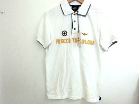 半袖ポロシャツ アエロナウティカ AERONAUTICA MILITARE メンズ Sサイズ 木製タグ付 長期保管 未使用 ■ N170拍卖