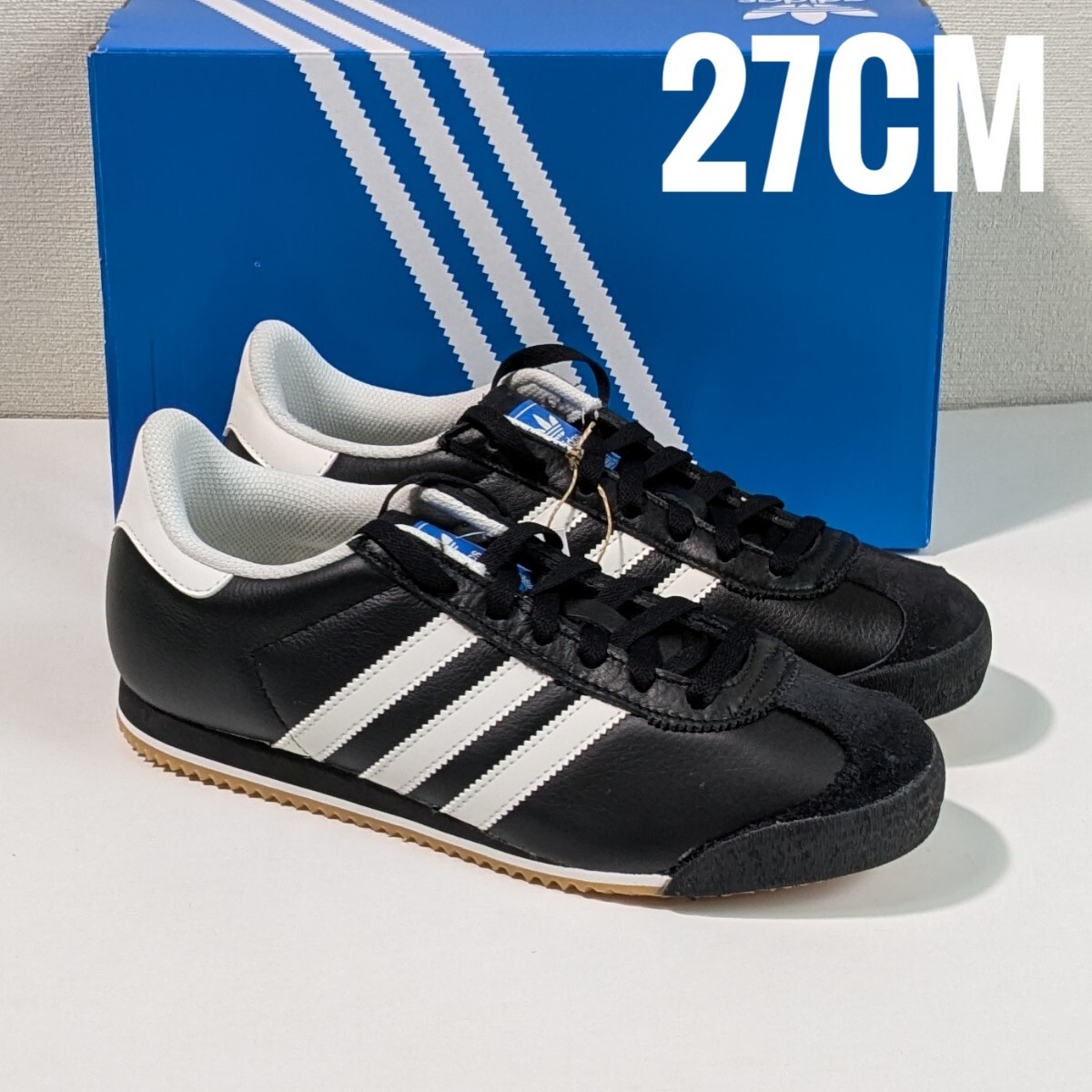 新品 27cm Adidas Orginals K 74 Kicks アディダスオリジナルス キックス IG8951 黒 白 ブラック サッカー サンバ samba US9拍卖