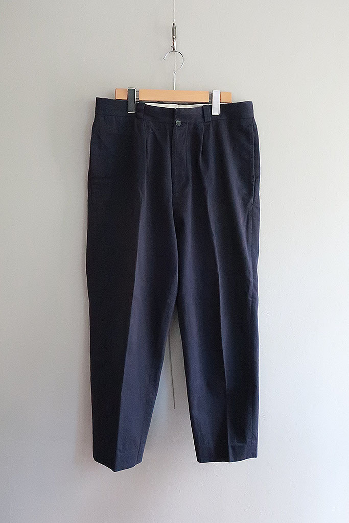 YAECA chino cloth pants-Tac Taperd ヤエカ チノクロス パンツ タック テーパード ネイビー 32 拍卖