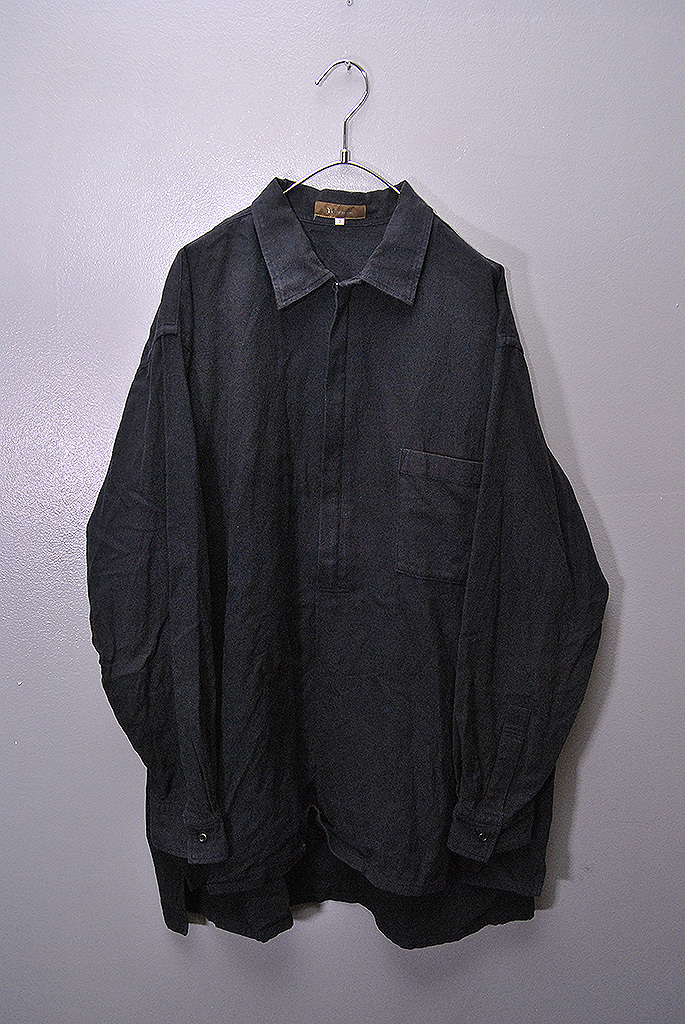 90s Y's For Men Half Zip Pullover Shirts ワイズ フォーメン ハーフジップ プルオーバー シャツ ネイビー 3拍卖