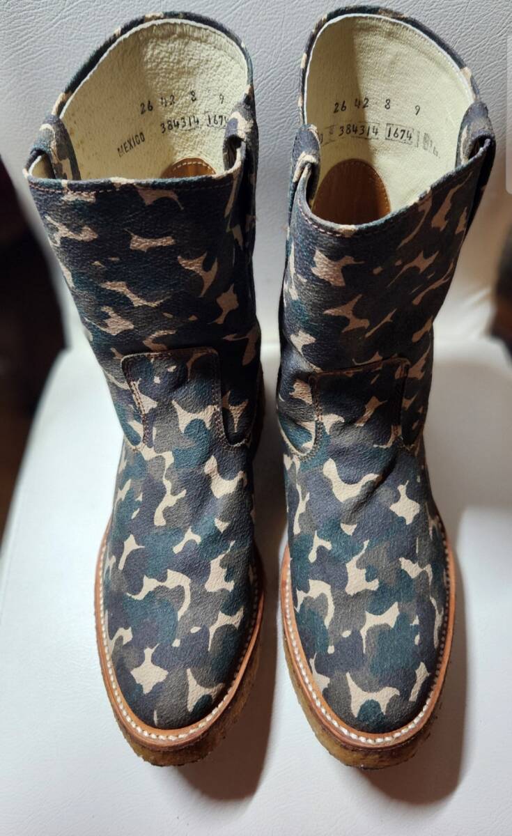 ★ STREETS OF ENGLAND ★ CAMOUFLAGE CREPESOLE PECOS-BOOTS ★MEXICO拍卖