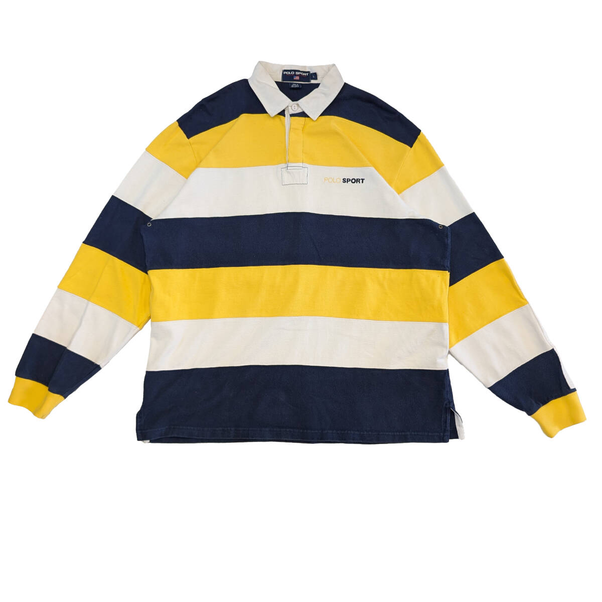 【値下げ】90年代 POLO SPORT RALPH LAUREN ラガーシャツ コットンシャツ Lサイズ 古着 ポロスポーツ ラルフ 90s 【L】拍卖