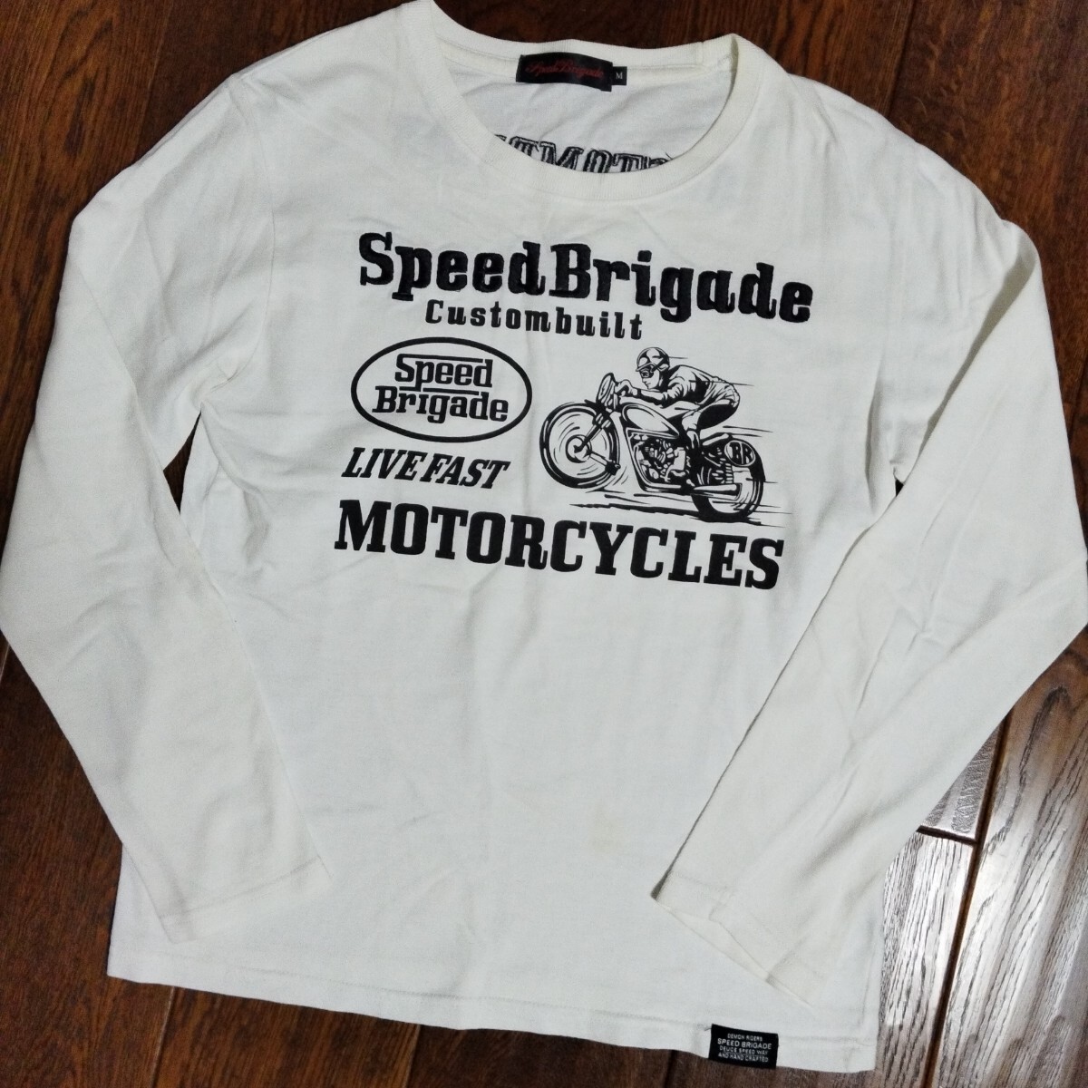 バイカープリント 長袖Tシャツ M       カフェレーサー拍卖