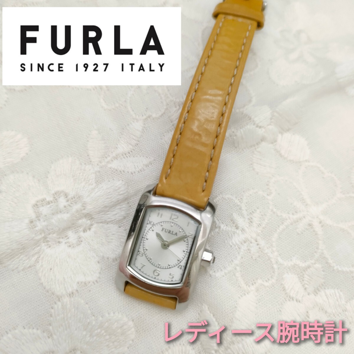 最終大幅値下げ!【FURLA/フルラ】 レディース腕時計 ベージュ レザーベルト拍卖