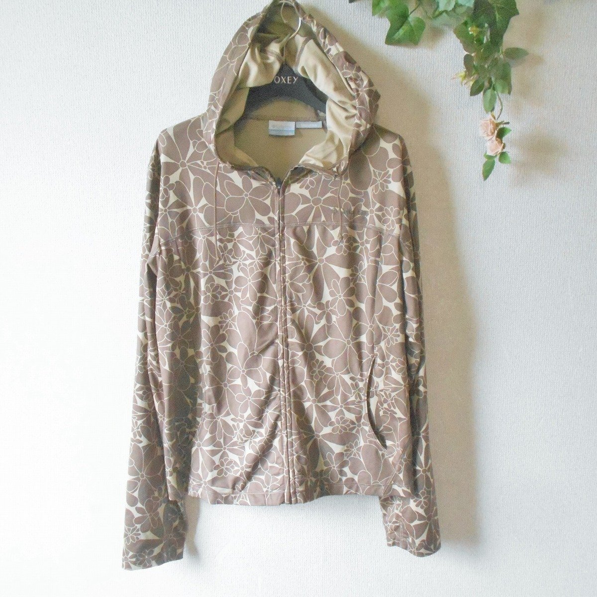 Columbia OMNI-WICK コロンビア ジップアップ パーカー レディース XL 花柄プリント拍卖