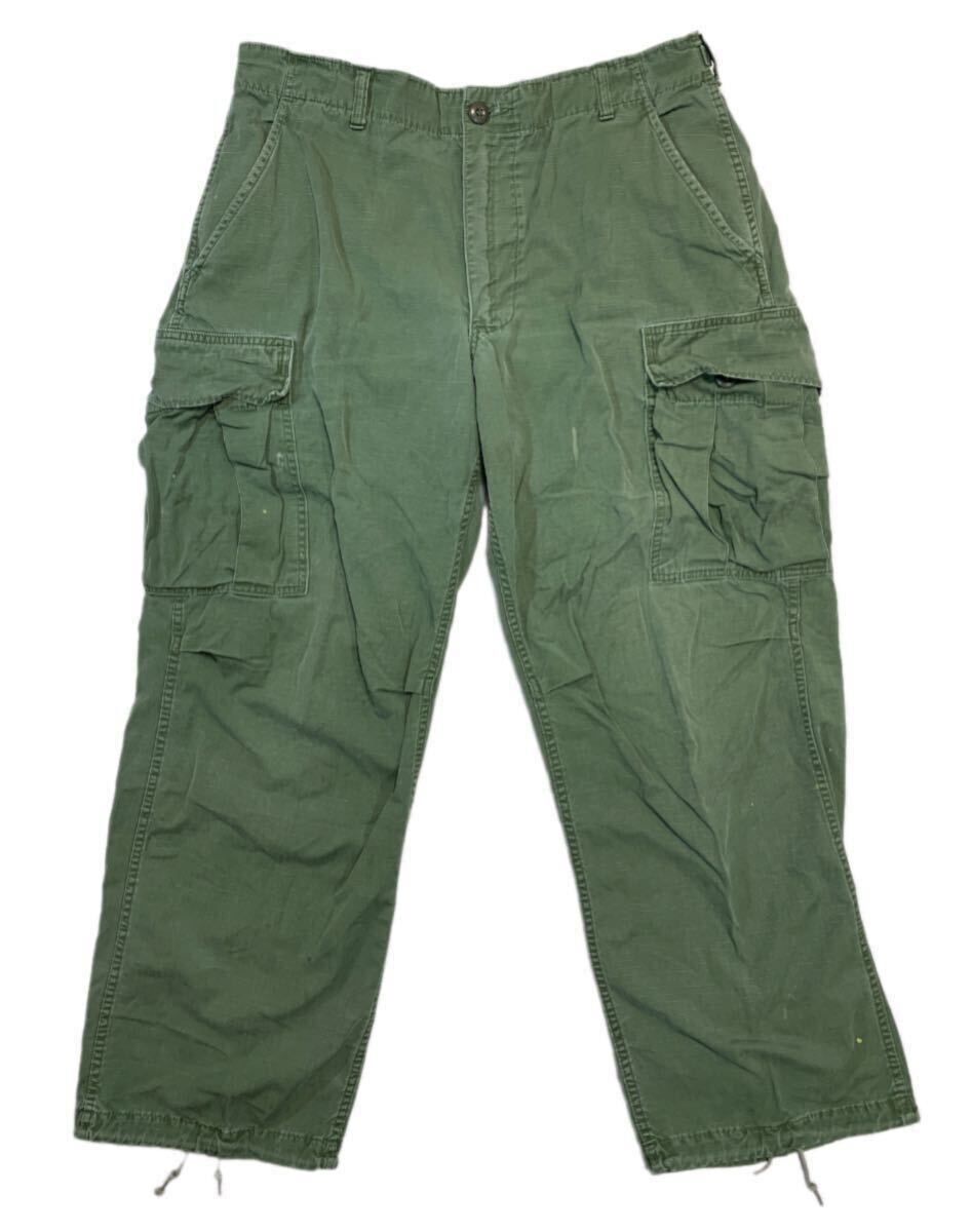 ビンテージ 60s 70s 米軍実物 ベトナム戦争 ナム期 ファティーグ カーゴ パンツ ミリタリー パンツ リップストップ W34位拍卖