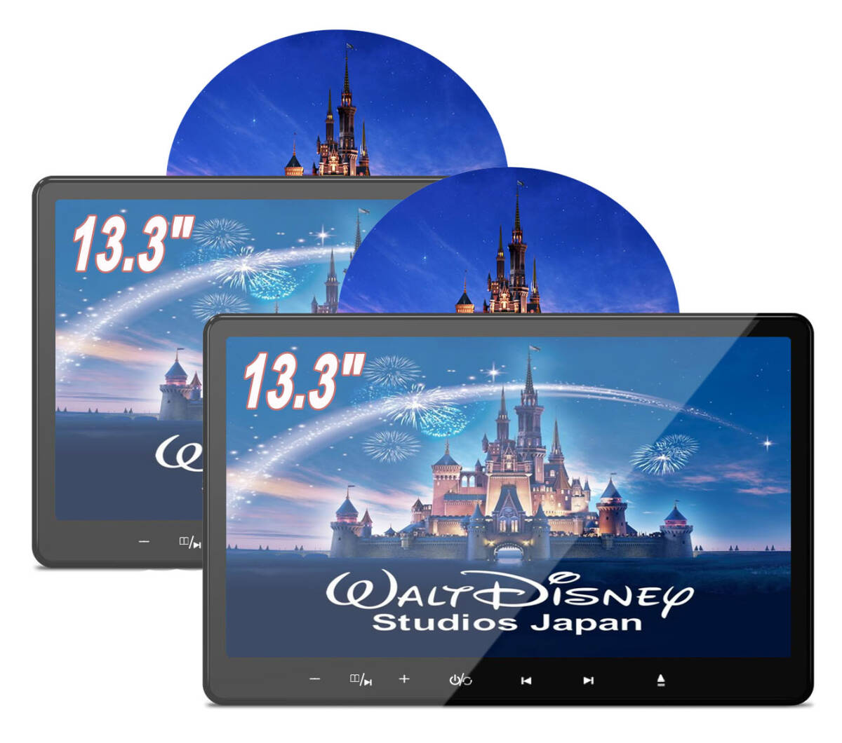 INTENAVI DVDプレーヤー 車載用 後部座席 13.3インチ 高画質 ヘッドレストモニター 2台セット拍卖