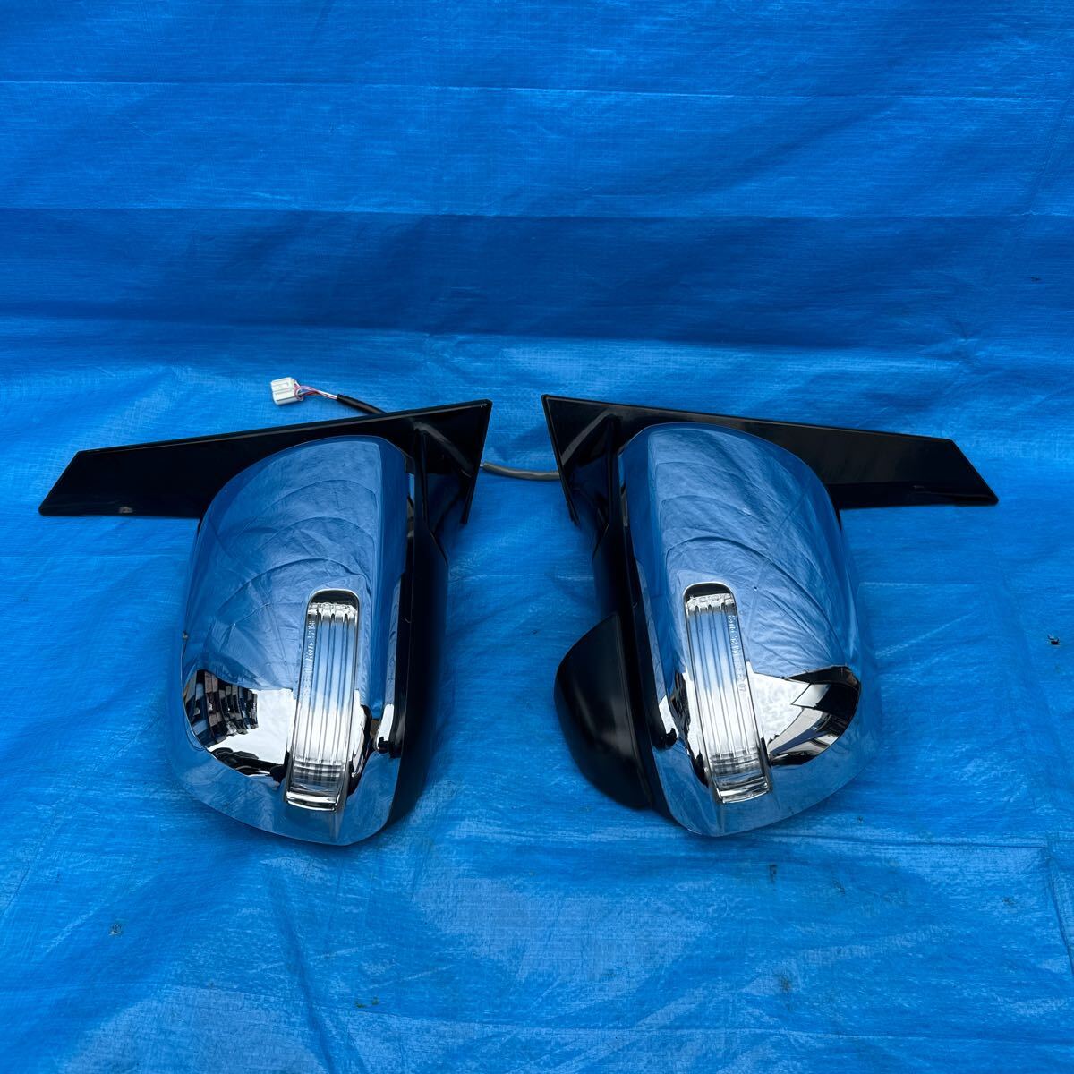 ◆トヨタ エスティマ《ACR50 ACR55 AHR20 GSR50》純正 メッキ ドアミラー 左右セット サイドミラー MURAKAMI 8406 カラー メッキ 動作OK◆拍卖