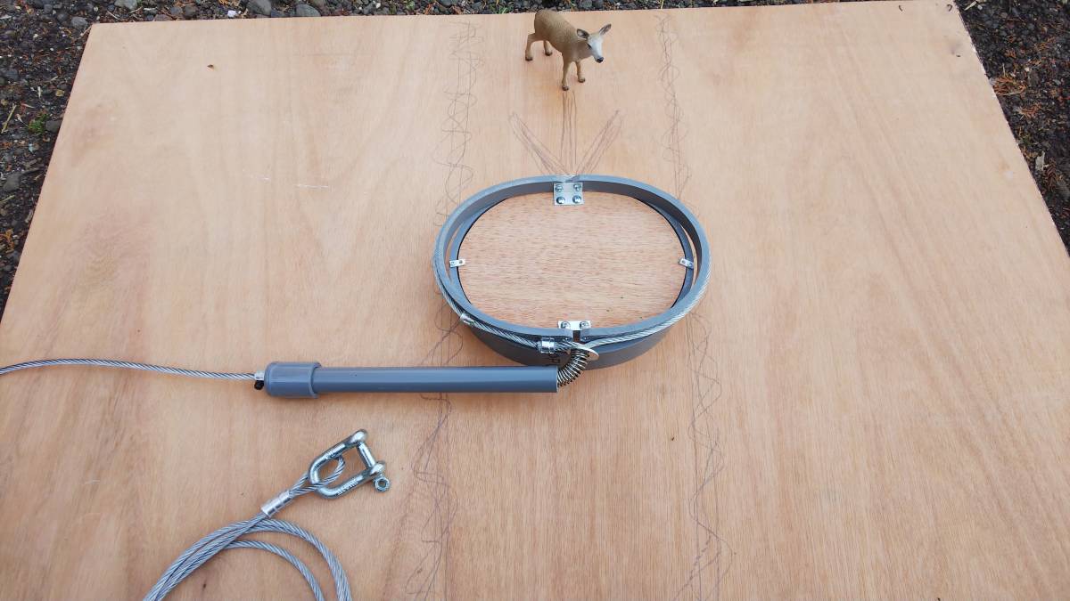 くくり罠 45 向きを変える事が出来るわな!ハクビシン・アナグマ・タヌキ・アライグマ・鹿・猪拍卖