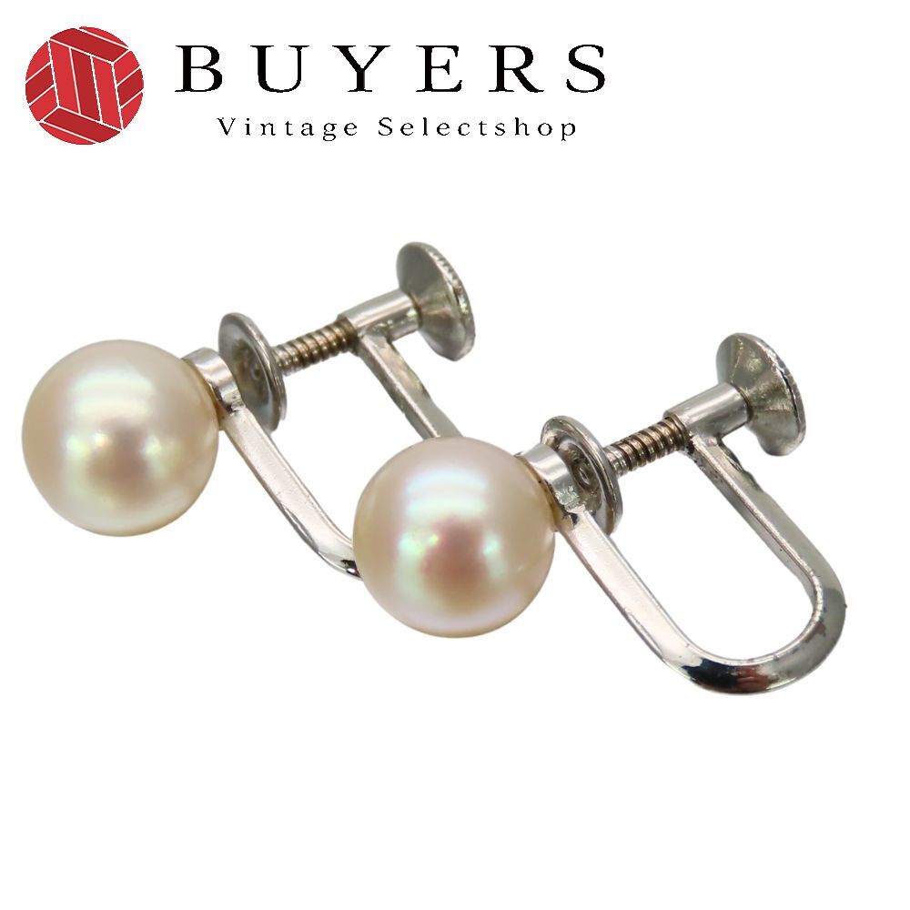 中古 ミキモト イヤリング アコヤ真珠 K14WG シルバー アクセサリー ジュエリー レディース 女性拍卖