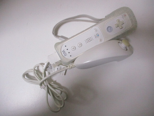 G∫178 Wiiリモコンプラス ヌンチャク セット 任天堂 純正 RVL-003 004 白 ホワイト 動作確認済 検:ゲーム Wii U リモコン コントローラー拍卖