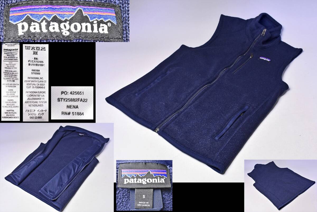 patagonia パタゴニア ★ ベターセーター ベスト ★ Sサイズ ネイビー系 ★ スリランカ製 ★ STY25882FA22 ★ ノースリーブ ★拍卖