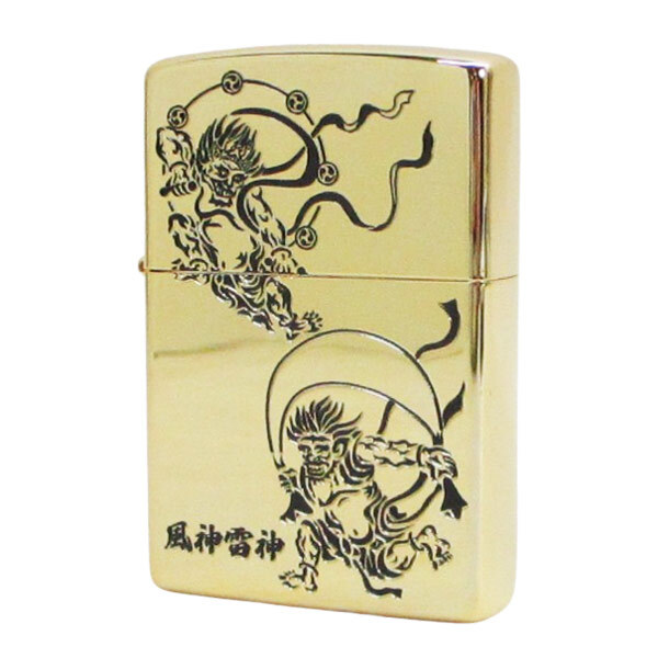 ジッポー オイルライター USA Zippo 和柄シリーズ 風神雷神 2FR-G&ギフトボックスセット(オイル+フリント+BOX)拍卖