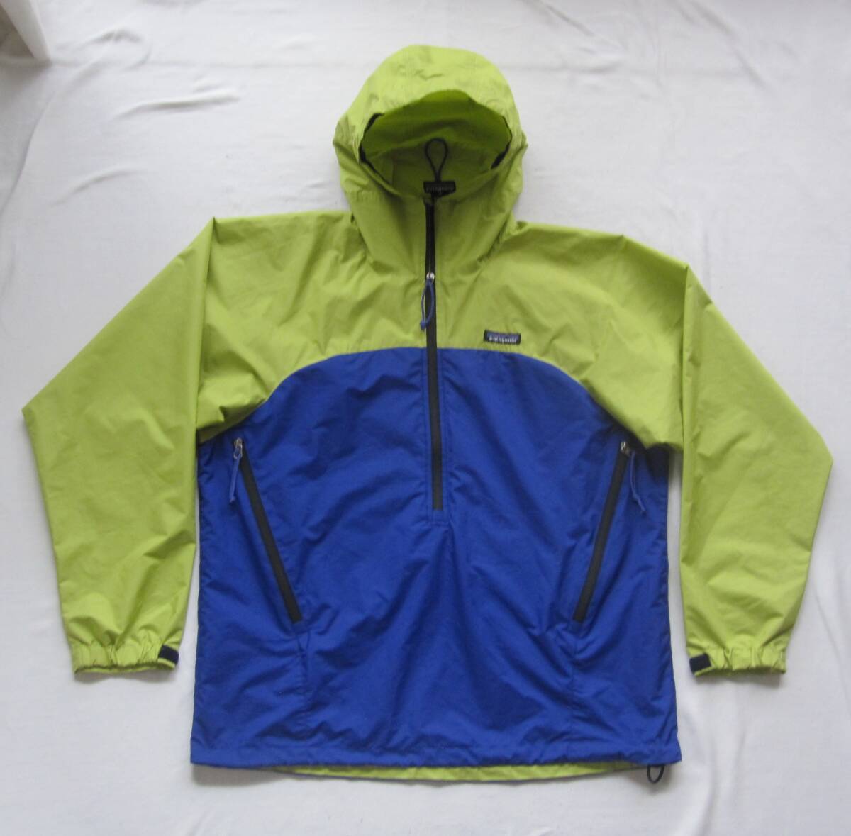 ☆ パタゴニア エッセンシェルプルオーバー (M) 2001年/ アシッド コバルト / 刺繍ロゴ patagonia パフボール拍卖