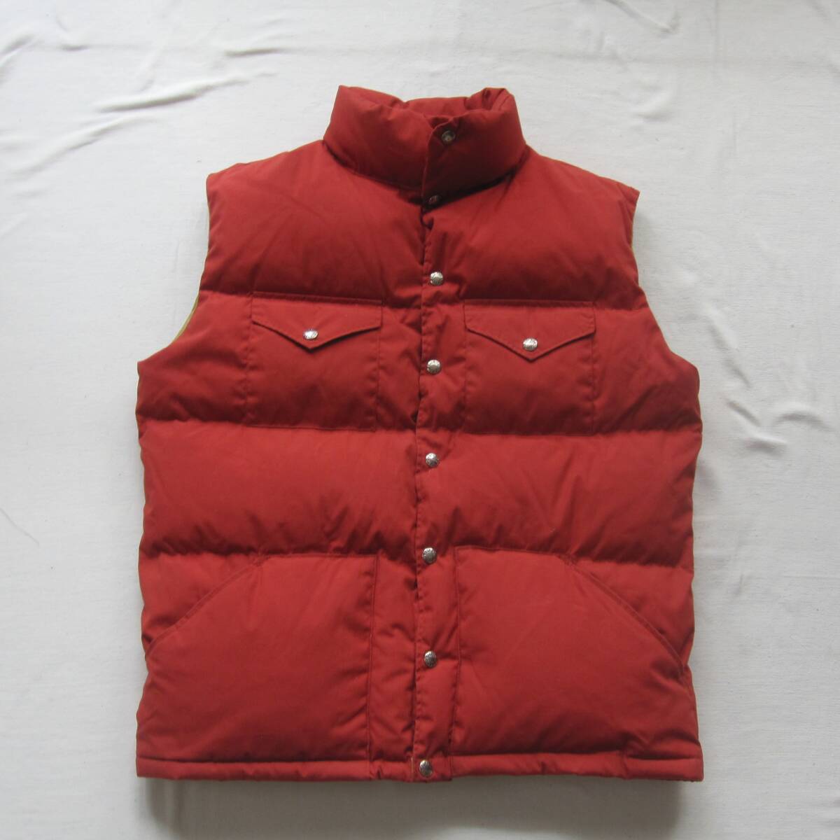 ☆ 70's ノースフェイス 茶タグ ダウンベスト (XL) ブリックオレンジ USA製 / vintage ビンテージ / ブルックスレンジ拍卖