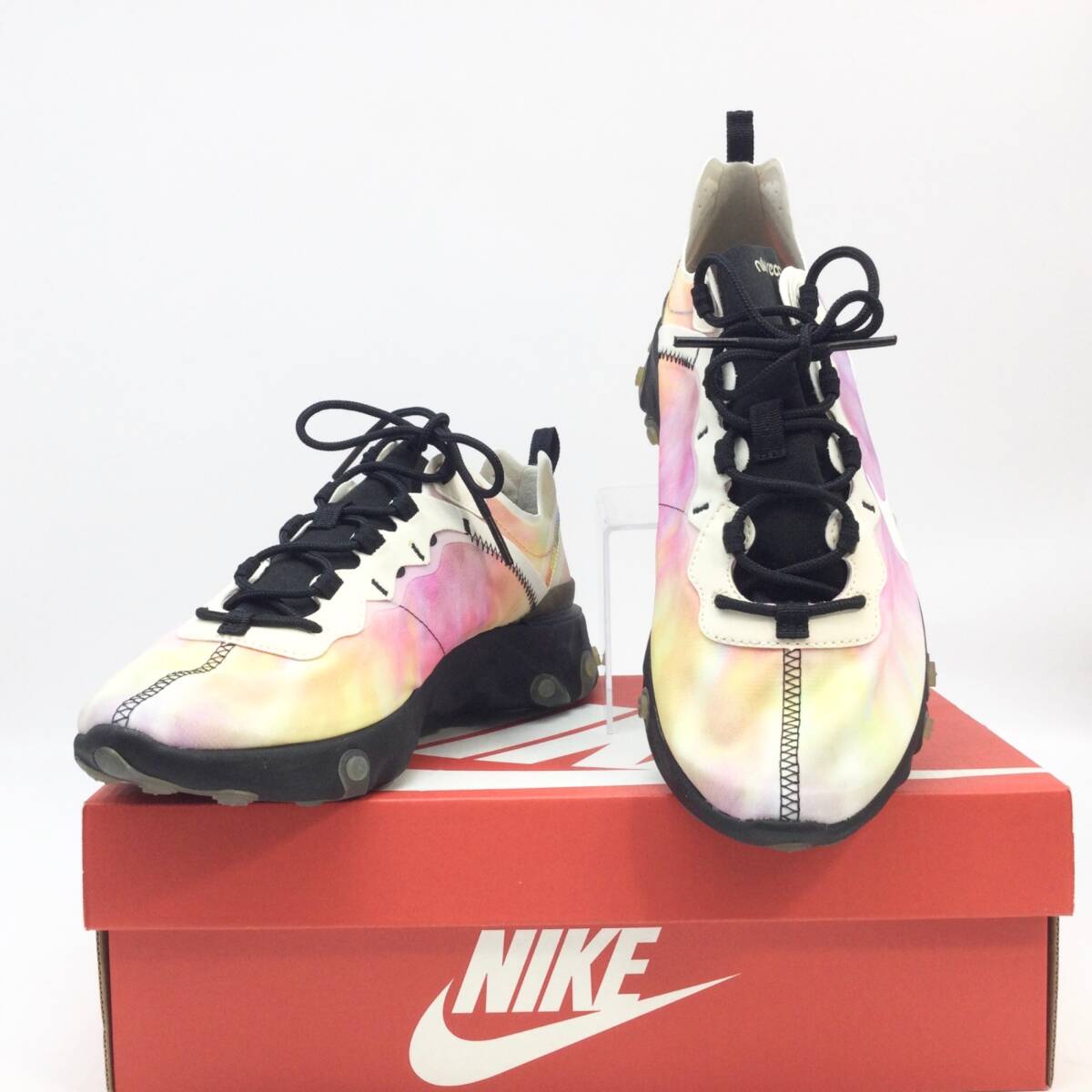 5365 【美品】 NIKE ナイキ リアクト エレメント55 CJ6896-901 27.5cm ウィメンズ React Element 55 スニーカー ランニングシューズ 正規品拍卖