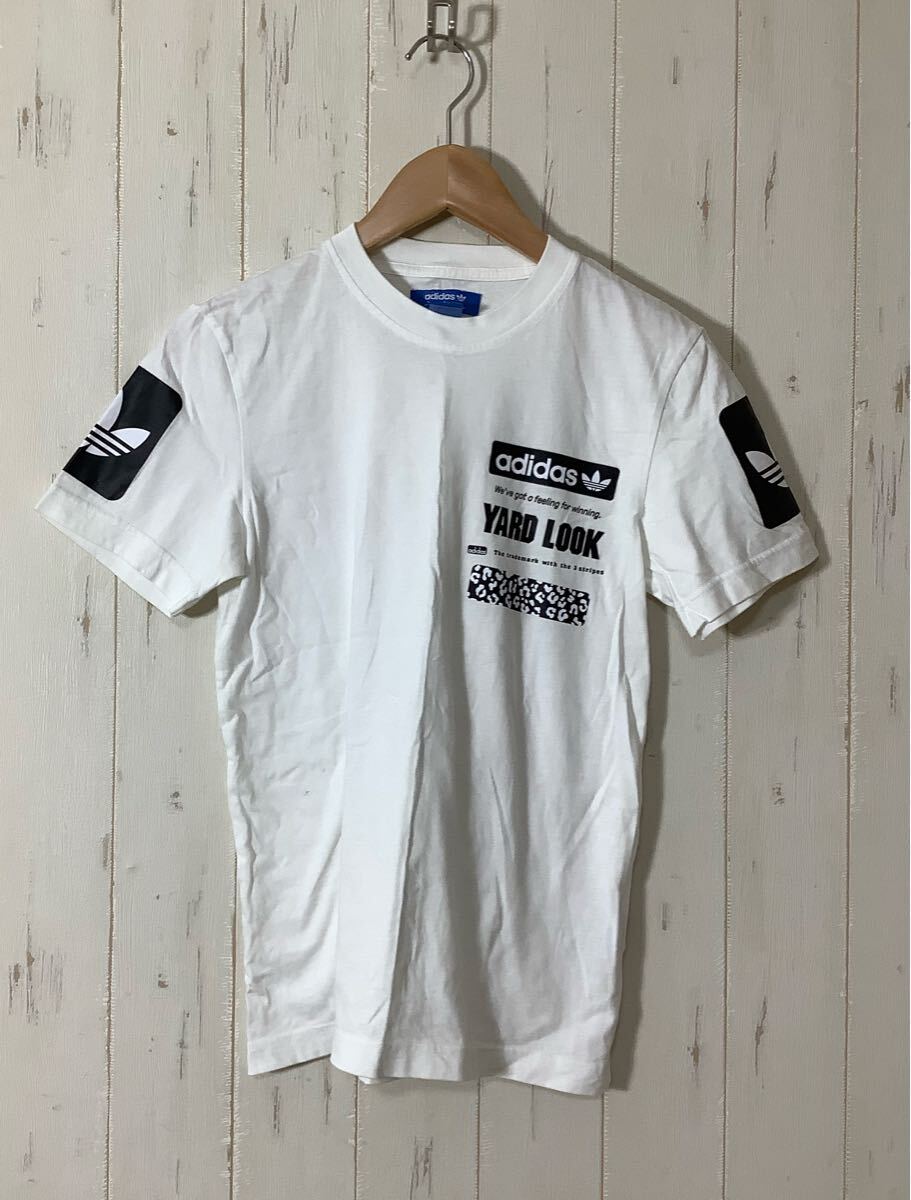 け1683 adidas originals アディダスオリジナルス 半袖Tシャツ XS ホワイト 拍卖