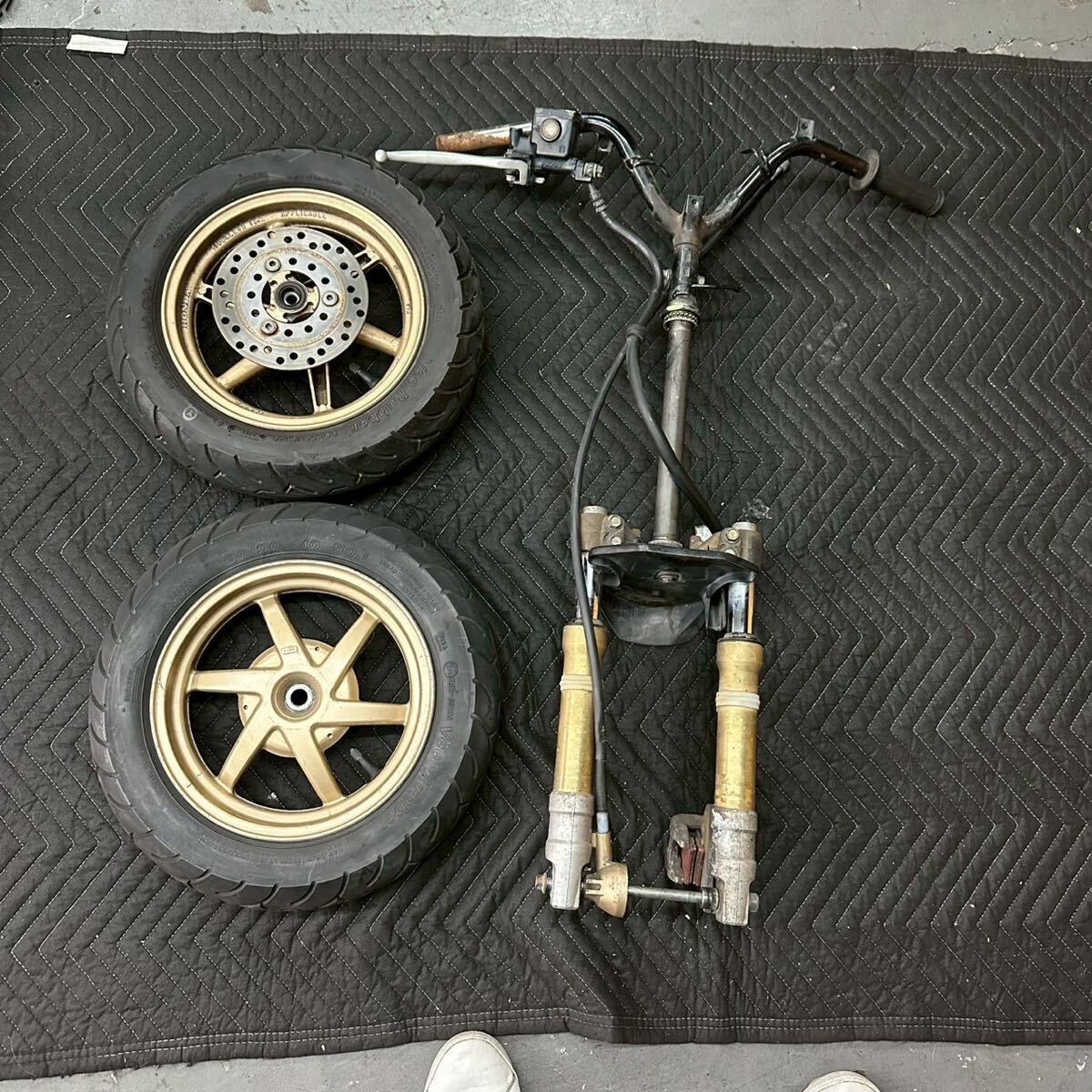 動画付A75 AF34 ディオチェスタ HONDA 純正 AF35 フロント 足廻り 前後 アルミホイル アクスルシャフト メーターギア キャリパー拍卖