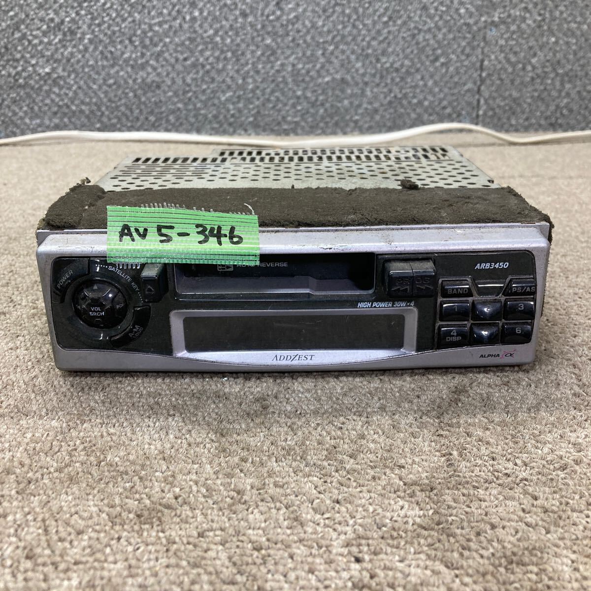 AV5-346 激安 カーステレオ ADDZEST ARB3450 カセットデッキ FM/AM オーディオ 通電未確認 ジャンク拍卖