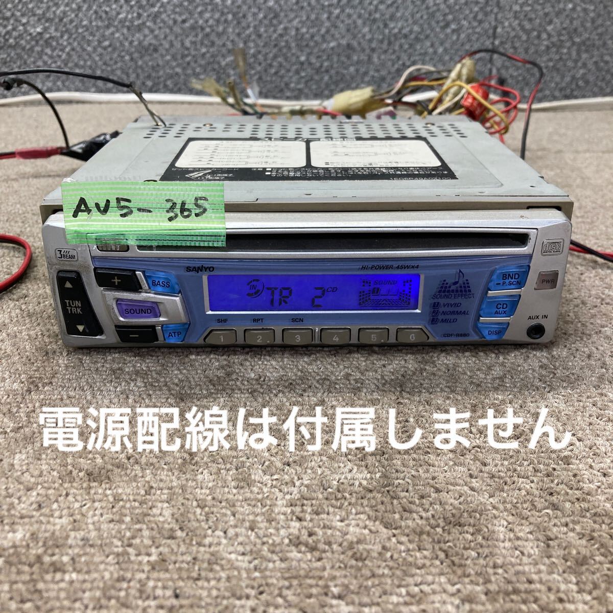 AV5-365 激安 カーステレオ SANYO CDF-R880 2F432329 FM/AM CD プレーヤー 本体のみ 簡易動作確認済み 中古現状品拍卖