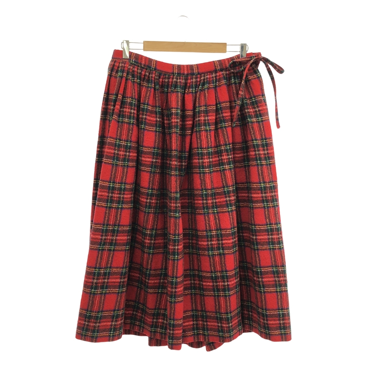 R&D.M.Co / オールドマンズテーラー | ウール チェック ギャザー スカート | F | レッド | レディース拍卖