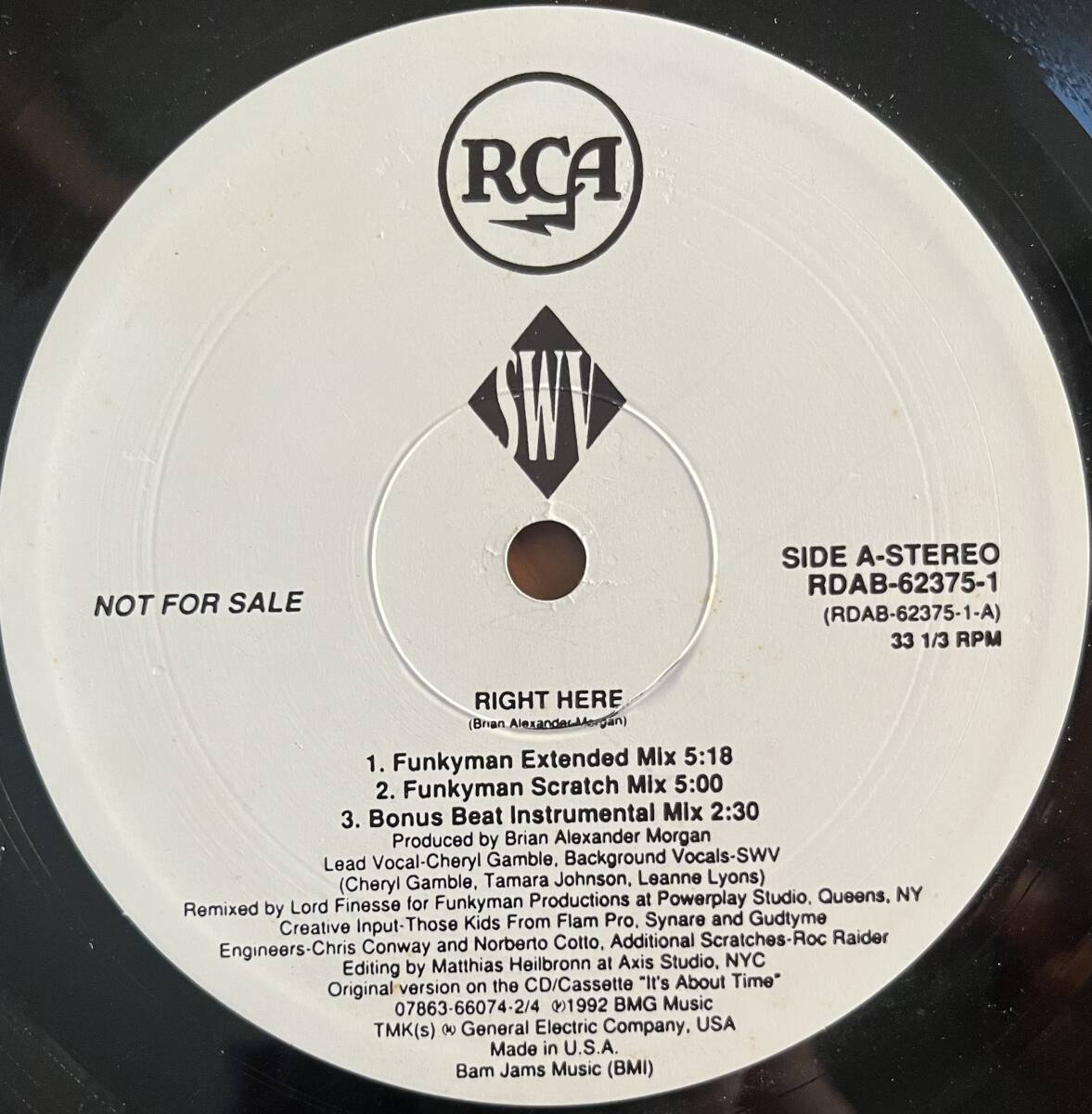 【12】プロモ盤:SWV / RIGHT HERE FUNKYMAN REMIX:LORD FINESSE拍卖