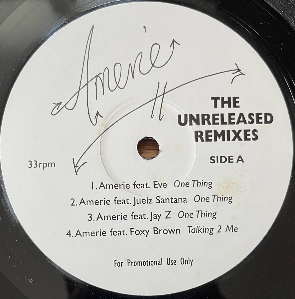 【12】プロモONLY:AMERIE / THE UNRELEASED REMIXES ONE THING 5version拍卖