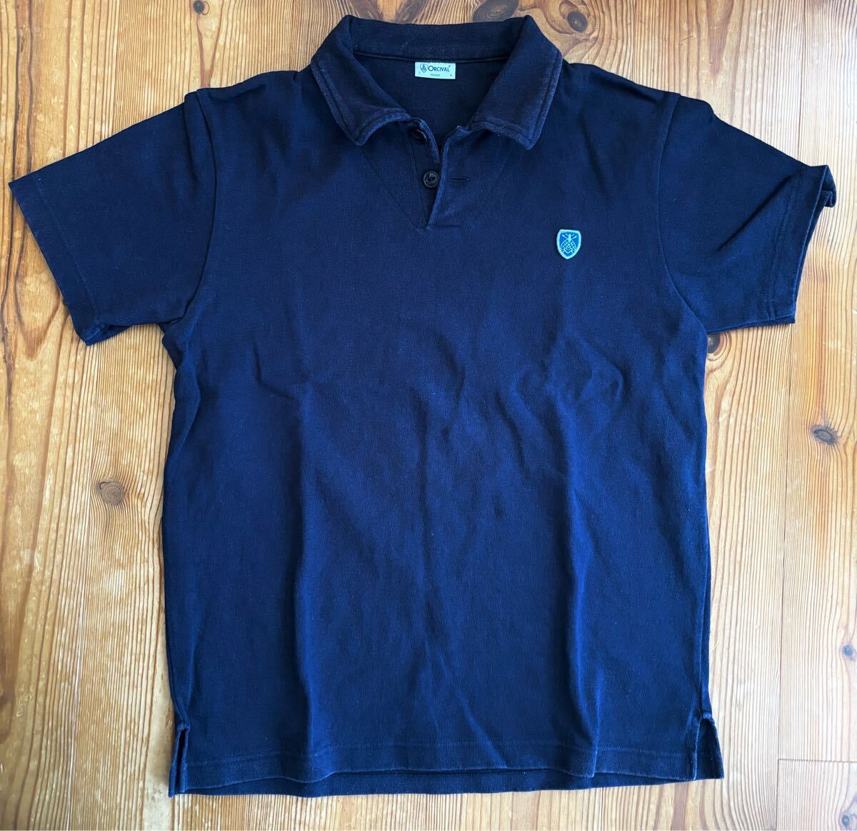 オーシバル ORCIVAL BEAMS購入 半袖ポロシャツ ネイビー 4拍卖