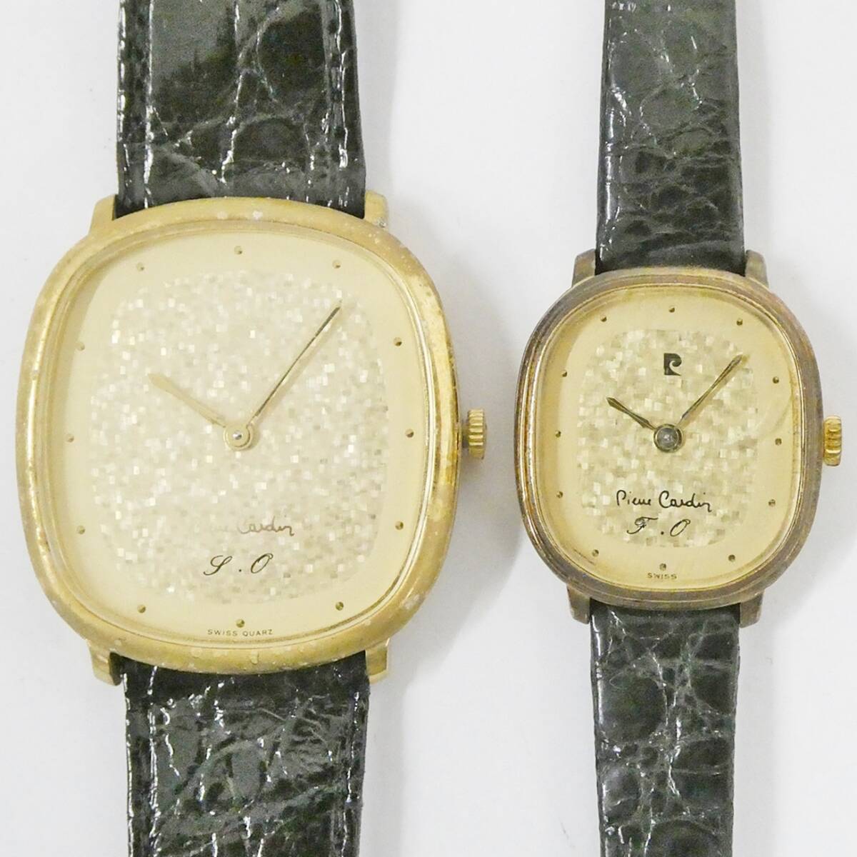 ピエール・カルダン Pierre Cardin ペアウォッチ クォーツ 腕時計 メンズ レディース 箱付き まとめて 2点 セット Kキ00拍卖