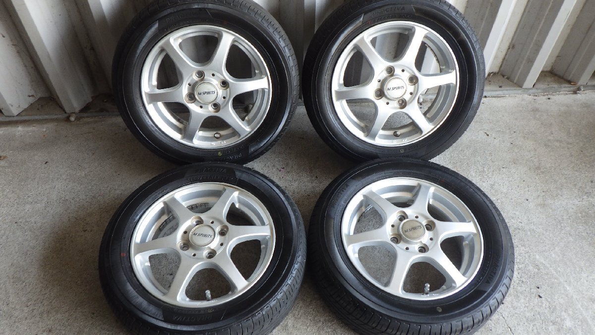 M.SPIRITS 13x4.00B 100/4H ET46 2021年製PRACTIVA 155/65R13 73S 070520拍卖