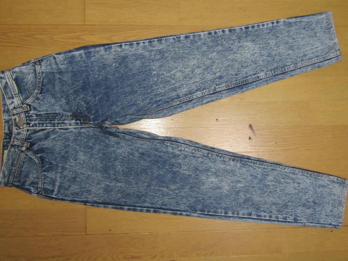 美品 使用少なめ 状態良好 ビッシリ霜降りが超カッコいい ヴィンテージ感MAX 日本製 BLUE WAY MODERN 実測27inch前後 レディース拍卖